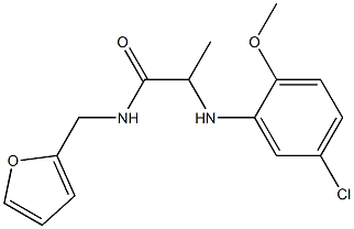 2-[(5-chloro-2-methoxyphenyl)amino]-N-(furan-2-ylmethyl)propanamide Struktur