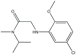 2-[(5-chloro-2-methoxyphenyl)amino]-N-methyl-N-(propan-2-yl)acetamide Struktur