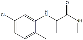 2-[(5-chloro-2-methylphenyl)amino]-N-methylpropanamide Struktur