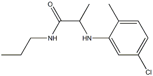 2-[(5-chloro-2-methylphenyl)amino]-N-propylpropanamide Struktur