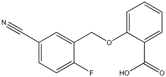 2-[(5-cyano-2-fluorophenyl)methoxy]benzoic acid Struktur