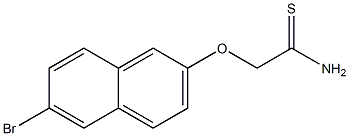 2-[(6-bromo-2-naphthyl)oxy]ethanethioamide Struktur