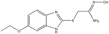 2-[(6-ethoxy-1H-1,3-benzodiazol-2-yl)sulfanyl]-N'-hydroxyethanimidamide Struktur