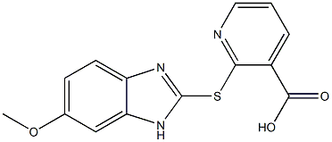 2-[(6-methoxy-1H-1,3-benzodiazol-2-yl)sulfanyl]pyridine-3-carboxylic acid Struktur