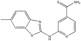 2-[(6-methyl-1,3-benzothiazol-2-yl)amino]pyridine-4-carbothioamide Struktur