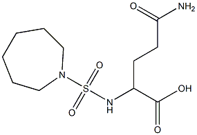 2-[(azepane-1-sulfonyl)amino]-4-carbamoylbutanoic acid Struktur