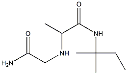 2-[(carbamoylmethyl)amino]-N-(2-methylbutan-2-yl)propanamide Struktur