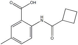 2-[(cyclobutylcarbonyl)amino]-5-methylbenzoic acid Struktur