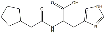 2-[(cyclopentylacetyl)amino]-3-(1H-imidazol-4-yl)propanoic acid Struktur