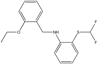 2-[(difluoromethyl)sulfanyl]-N-[(2-ethoxyphenyl)methyl]aniline Struktur