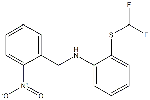 2-[(difluoromethyl)sulfanyl]-N-[(2-nitrophenyl)methyl]aniline Struktur