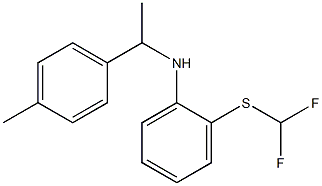 2-[(difluoromethyl)sulfanyl]-N-[1-(4-methylphenyl)ethyl]aniline Struktur