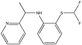 2-[(difluoromethyl)sulfanyl]-N-[1-(pyridin-2-yl)ethyl]aniline Struktur