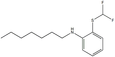 2-[(difluoromethyl)sulfanyl]-N-heptylaniline Struktur