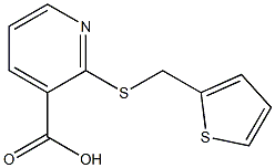 2-[(thiophen-2-ylmethyl)sulfanyl]pyridine-3-carboxylic acid Struktur