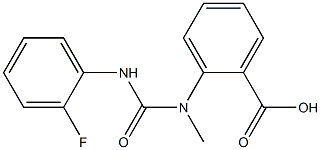 2-[{[(2-fluorophenyl)amino]carbonyl}(methyl)amino]benzoic acid Struktur