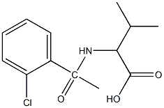 2-[1-(2-chlorophenyl)acetamido]-3-methylbutanoic acid Struktur