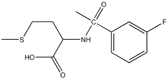 2-[1-(3-fluorophenyl)acetamido]-4-(methylsulfanyl)butanoic acid Struktur