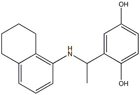 2-[1-(5,6,7,8-tetrahydronaphthalen-1-ylamino)ethyl]benzene-1,4-diol Struktur