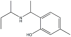 2-[1-(butan-2-ylamino)ethyl]-5-methylphenol Struktur