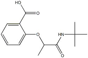 2-[1-(tert-butylcarbamoyl)ethoxy]benzoic acid Struktur