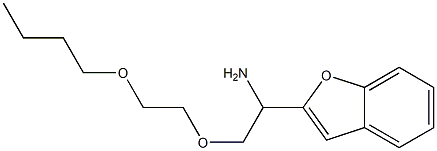 2-[1-amino-2-(2-butoxyethoxy)ethyl]-1-benzofuran Struktur