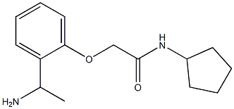 2-[2-(1-aminoethyl)phenoxy]-N-cyclopentylacetamide Struktur