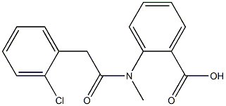 2-[2-(2-chlorophenyl)-N-methylacetamido]benzoic acid Struktur