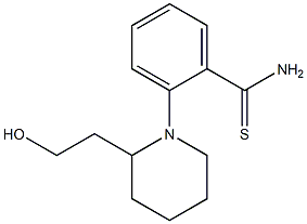 2-[2-(2-hydroxyethyl)piperidin-1-yl]benzene-1-carbothioamide Struktur