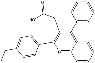 2-[2-(4-ethylphenyl)-4-phenylquinolin-3-yl]acetic acid Struktur