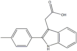 2-[2-(4-methylphenyl)-1H-indol-3-yl]acetic acid Struktur