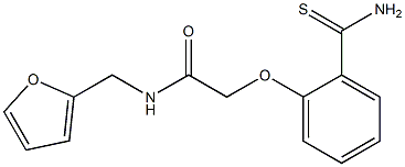 2-[2-(aminocarbonothioyl)phenoxy]-N-(2-furylmethyl)acetamide Struktur