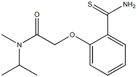 2-[2-(aminocarbonothioyl)phenoxy]-N-isopropyl-N-methylacetamide Struktur