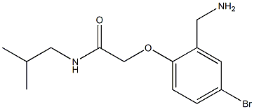 2-[2-(aminomethyl)-4-bromophenoxy]-N-(2-methylpropyl)acetamide Struktur