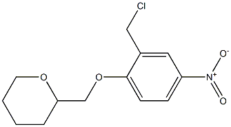 2-[2-(chloromethyl)-4-nitrophenoxymethyl]oxane Struktur