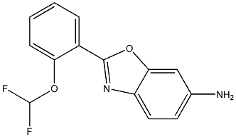 2-[2-(difluoromethoxy)phenyl]-1,3-benzoxazol-6-amine Struktur