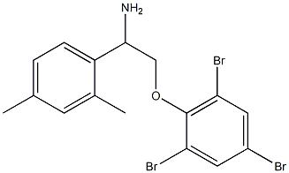 2-[2-amino-2-(2,4-dimethylphenyl)ethoxy]-1,3,5-tribromobenzene Struktur