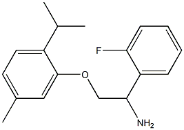 2-[2-amino-2-(2-fluorophenyl)ethoxy]-4-methyl-1-(propan-2-yl)benzene Struktur