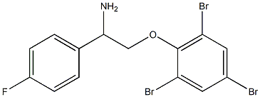 2-[2-amino-2-(4-fluorophenyl)ethoxy]-1,3,5-tribromobenzene Struktur