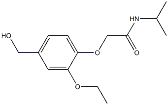 2-[2-ethoxy-4-(hydroxymethyl)phenoxy]-N-(propan-2-yl)acetamide Struktur