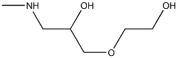 2-[2-hydroxy-3-(methylamino)propoxy]ethan-1-ol Struktur