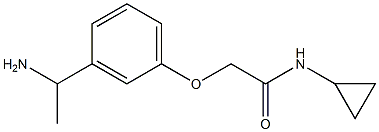 2-[3-(1-aminoethyl)phenoxy]-N-cyclopropylacetamide Struktur