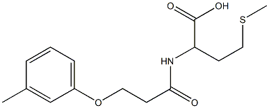 2-[3-(3-methylphenoxy)propanamido]-4-(methylsulfanyl)butanoic acid Struktur