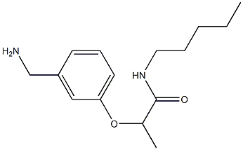 2-[3-(aminomethyl)phenoxy]-N-pentylpropanamide Struktur