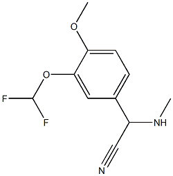 2-[3-(difluoromethoxy)-4-methoxyphenyl]-2-(methylamino)acetonitrile Struktur