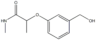 2-[3-(hydroxymethyl)phenoxy]-N-methylpropanamide Struktur