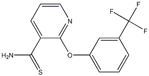 2-[3-(trifluoromethyl)phenoxy]pyridine-3-carbothioamide Struktur