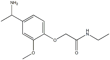 2-[4-(1-aminoethyl)-2-methoxyphenoxy]-N-ethylacetamide Struktur