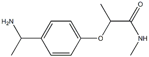 2-[4-(1-aminoethyl)phenoxy]-N-methylpropanamide Struktur