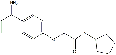 2-[4-(1-aminopropyl)phenoxy]-N-cyclopentylacetamide Struktur